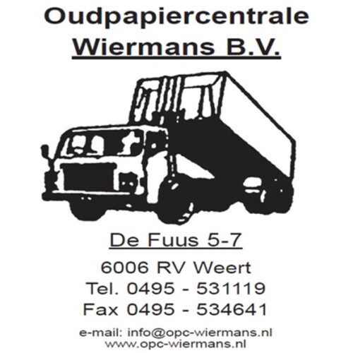 Logo oudpapiercentrale wiermans bv, Sponsor van V.V. De Schäöpkes